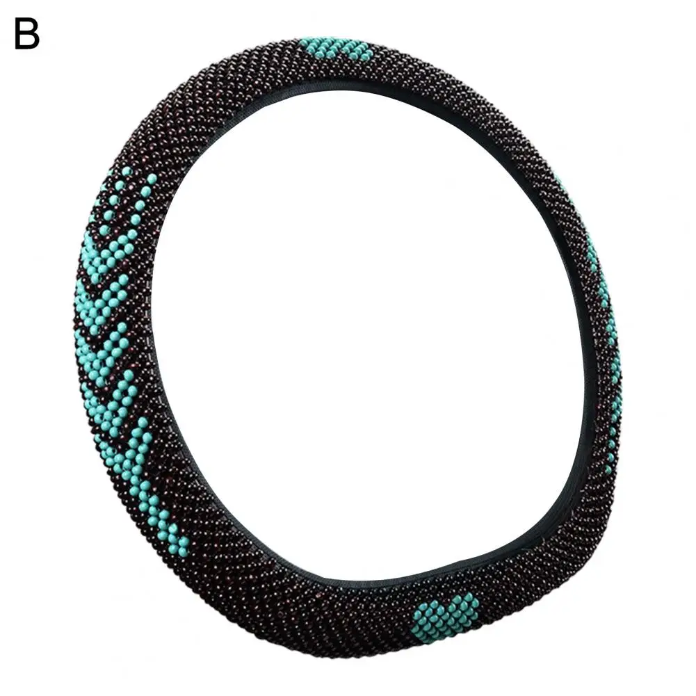 Reliable Lightweight Beaded Universal 42 CM Steering Wheel Cover for Car Steering Wheel Cushion Car Steering Wheel Cover