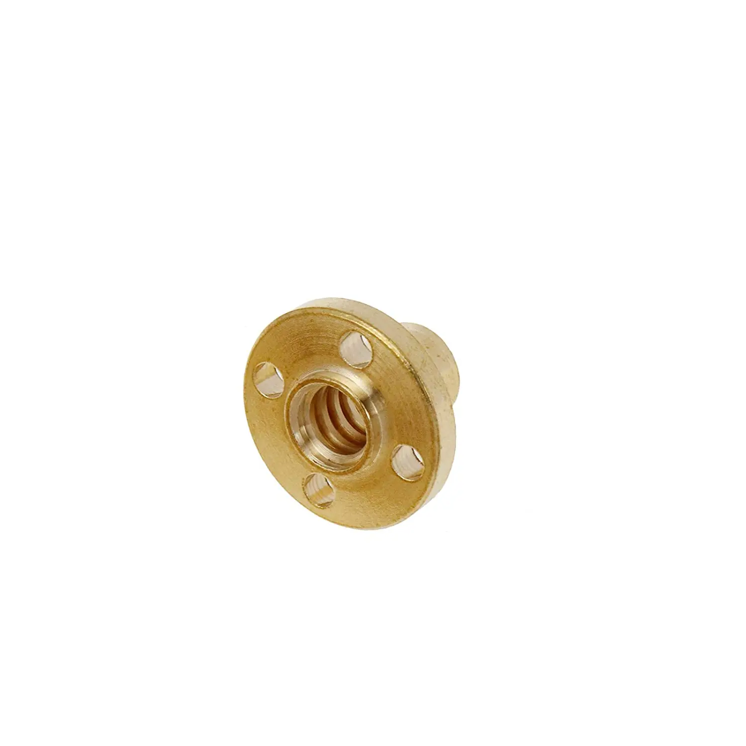 T8 Lead Screw Nut Flange Brass Nut Pitch 1mm/2mm Lead1/2/4/8/10/12mm/14 mm Trapezoidal Lead Screw Nut For CNC 3D Printer Parts