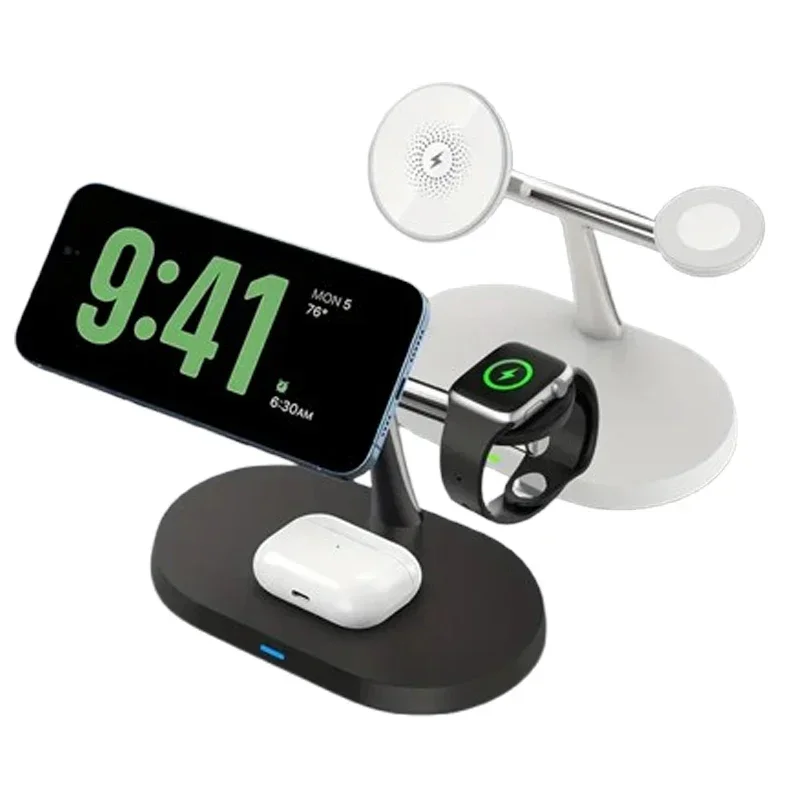3-in-1 Opansten Magnetisches Kabelloses Ladegerät für iPhone 17 16 15 14 13 12 Pro, iWatch 10 9, AirPods 4 3, Schnelle Ladestation