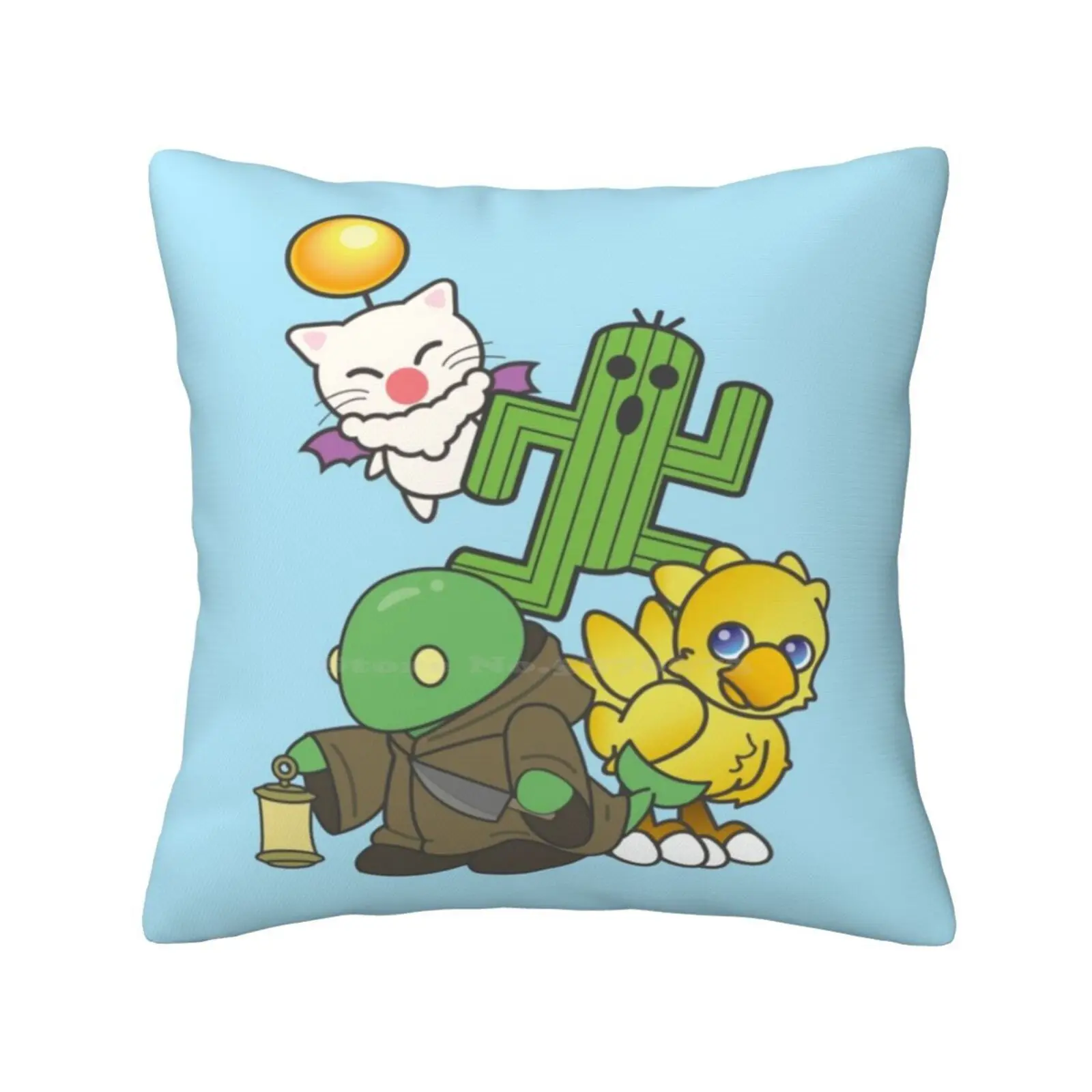 Team Final Fantasy Pillows Case Bedroom Home Decoration Final Fantasy Moogle Chocobo Tonberry Cactuar Gamer Rpg Geek Nerd