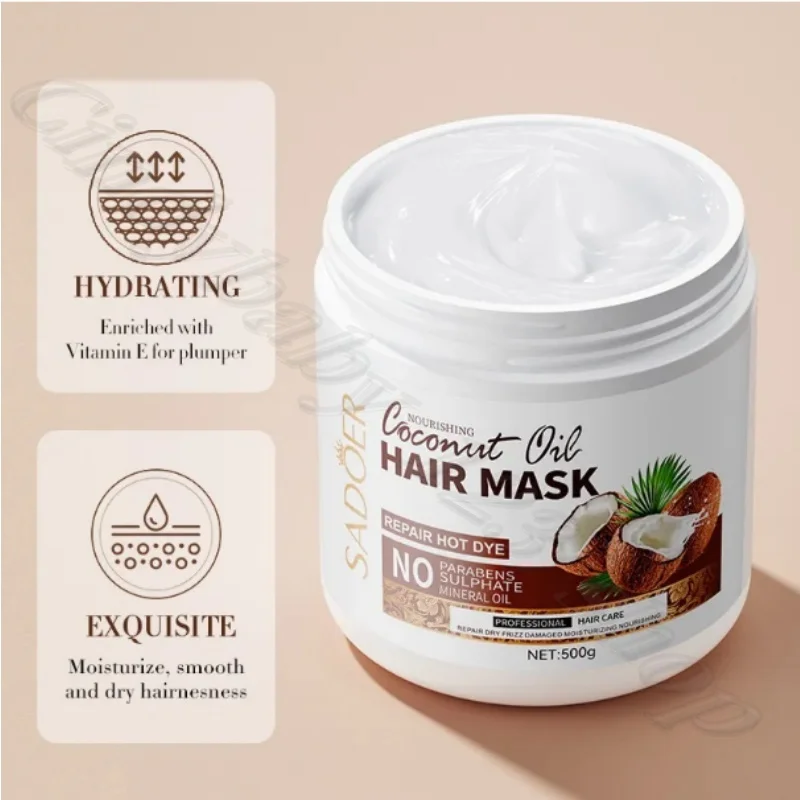 Coconut oil hair care film smooth for one second to improve frizz and nourish hair coconut milk fragrance 500g