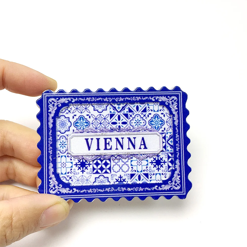 

Vienna Tile Style 3D Resin Refrigerator Magnet - Austrian Tile Decorative Magnet