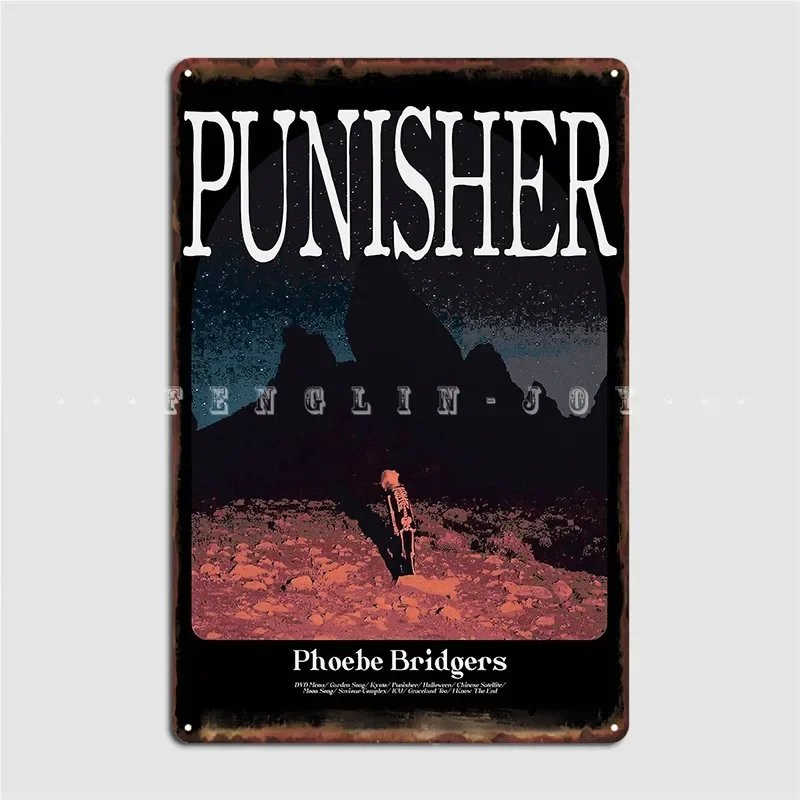 Phoebe Bridgers Punisher Alternative Album Metal Sign Pub Club Bar Vintage Plaques Tin Sign Poster