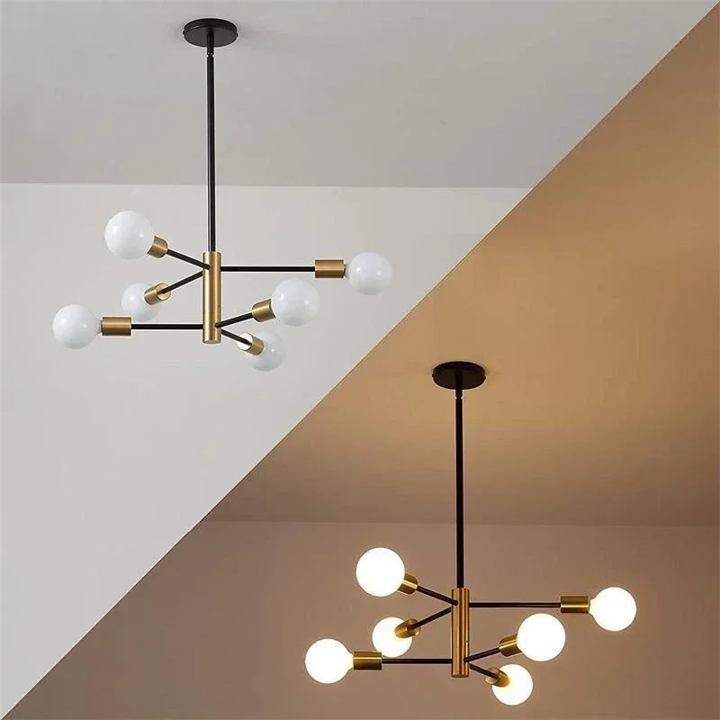 SANDYHA Nordic Magic Bean Glass Pendant Light LED Ceiling Chandeliers for Living Room Bedroom Kitchen Dining Table Decoration