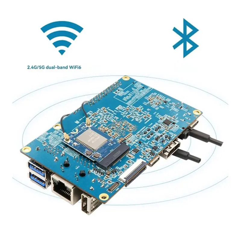 ABMS-Wifi 6 Module 2.4Ghz/5Ghz For Orange Pi 5 Wi-Fi 6+ BT5.0 Module Supports BLE