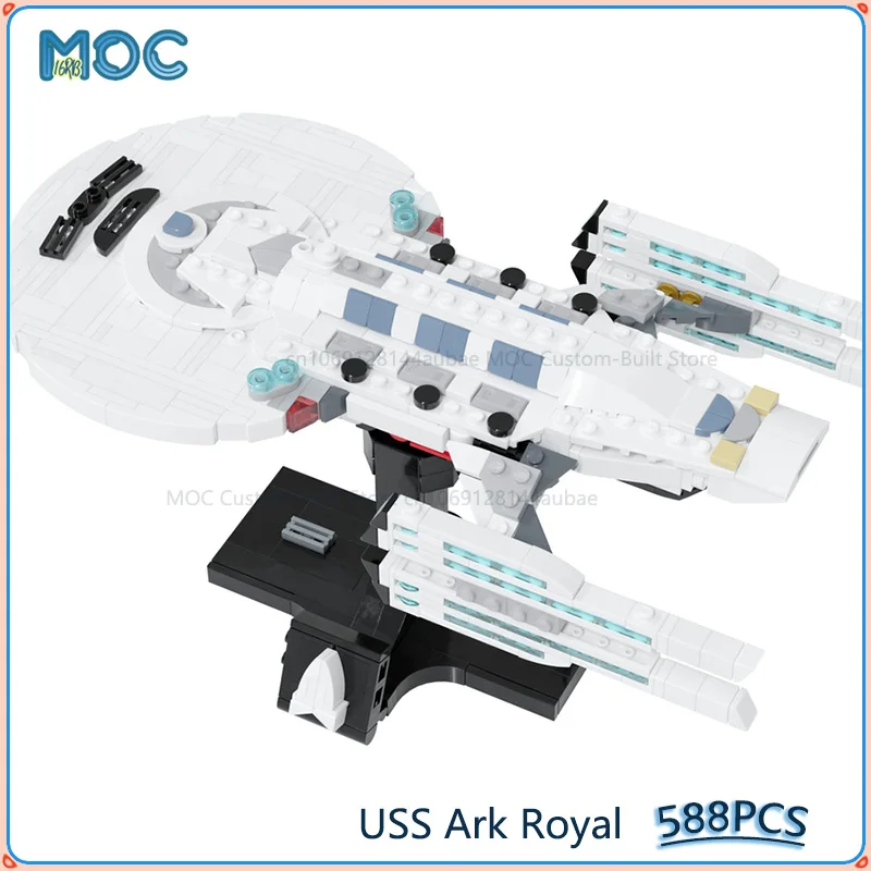 Moc blocos de empilhamento uss arca modelo real diy construção montar tijolos coleção espaço criativo educacional brinquedo natal presentes 588 pçs