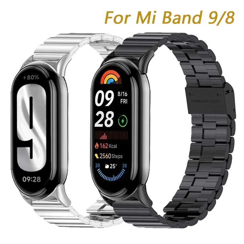 Xiaomi Mi Band 9用メタルブレスレット,Xiaomi Mi Band8用メタルブレスレット