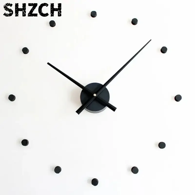 Oversized Mirror Wall Clock for Living Room, Creative Art Clock, Home DIY Personality Fashion, Simple Mirror, 1m
