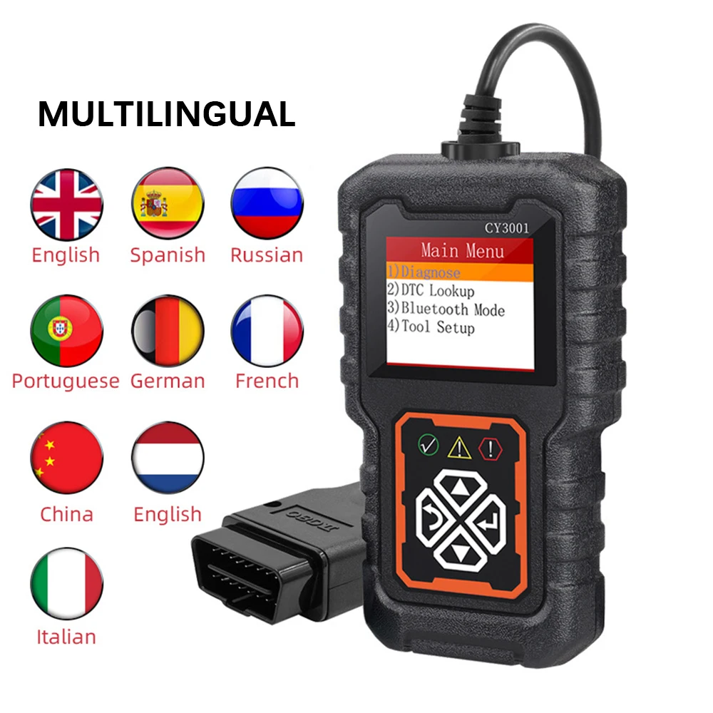 Engine Battery O2 Sensor EOBD OBD 2 Scanner Fault Code Clear Digital Display OBD2 Code Reader Car Diagnostic Tools CY3001