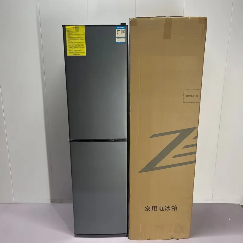 For X Stock 226L Electric Refrigerator Portable Hot Factory Price Straight Cold Frost Top Bottom Freezing Two-Door