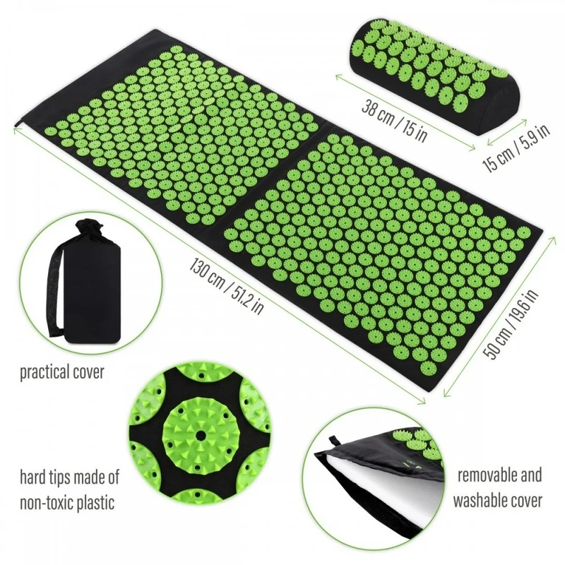 Yoga Acupoint Massage Pad Fitness Pilates Finger Pressure Pad Sponge Acupuncture Pad Kuznetsov Smear Foot Massage Pad Kit