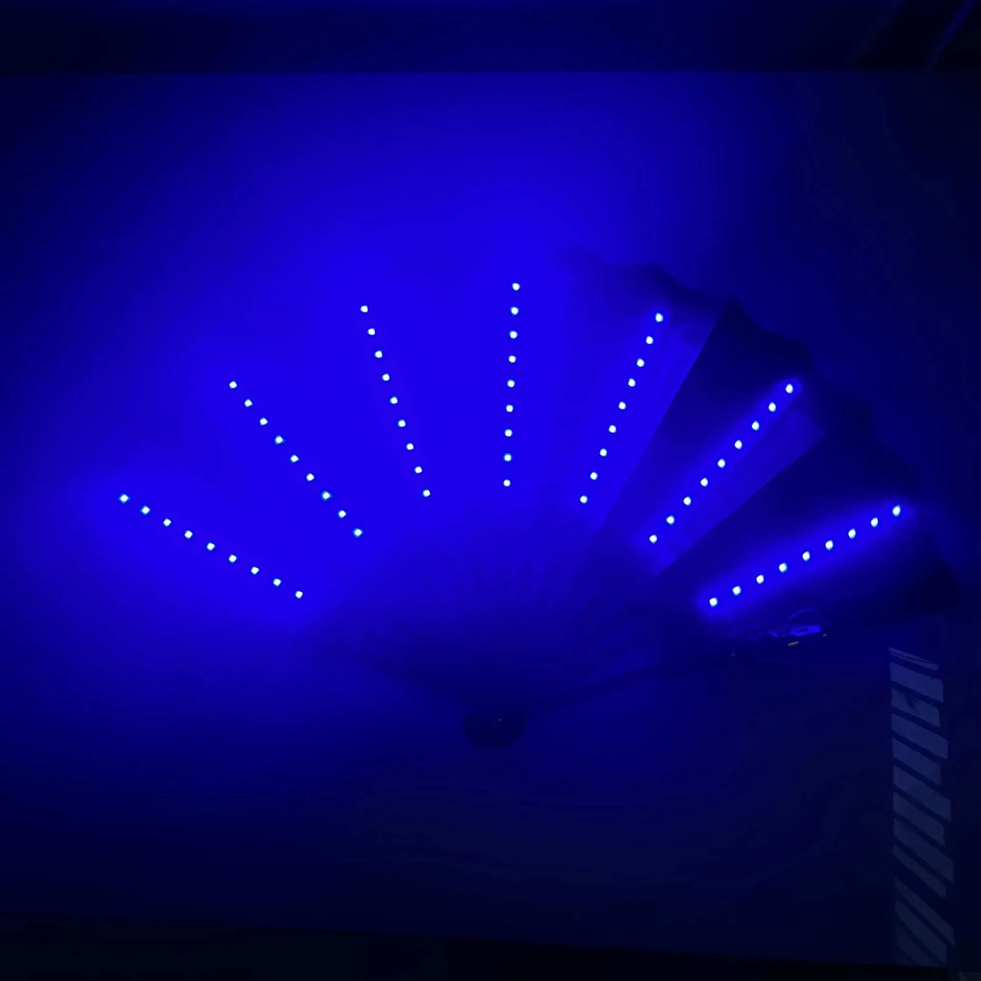 Glow Folding Led Fan Dancing Light Fan Night Show Halloween Christmas Rave Festival Accessories Glow In The Dark Party Supplies