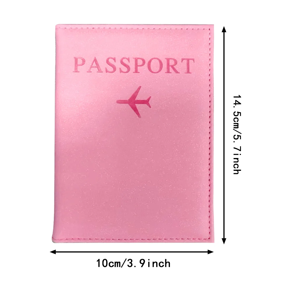 Soporte para pasaporte rosa, fundas ultrafinas para documentos, fundas para tarjetas de identificación, impresión UV, pintura, Serie de letras, accesorios de viaje