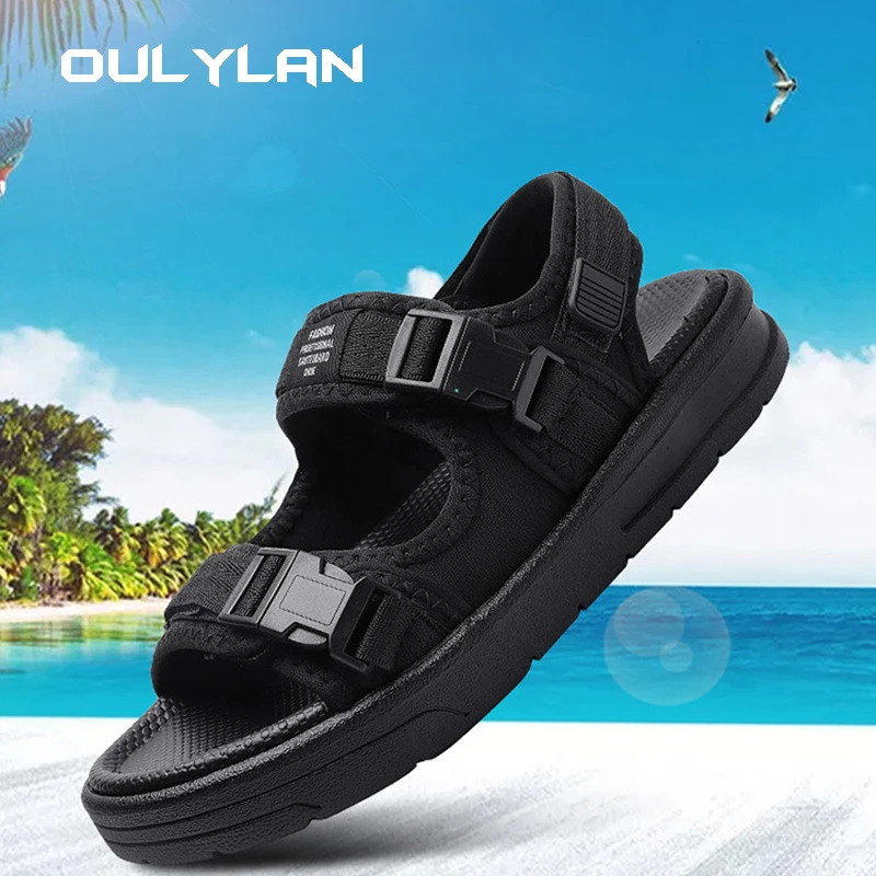 Men Sandals Casual Shoes New Summer Outdoor Concise Lightweight Beach Shoes Slippers Male Plus Size Sandals 36-48