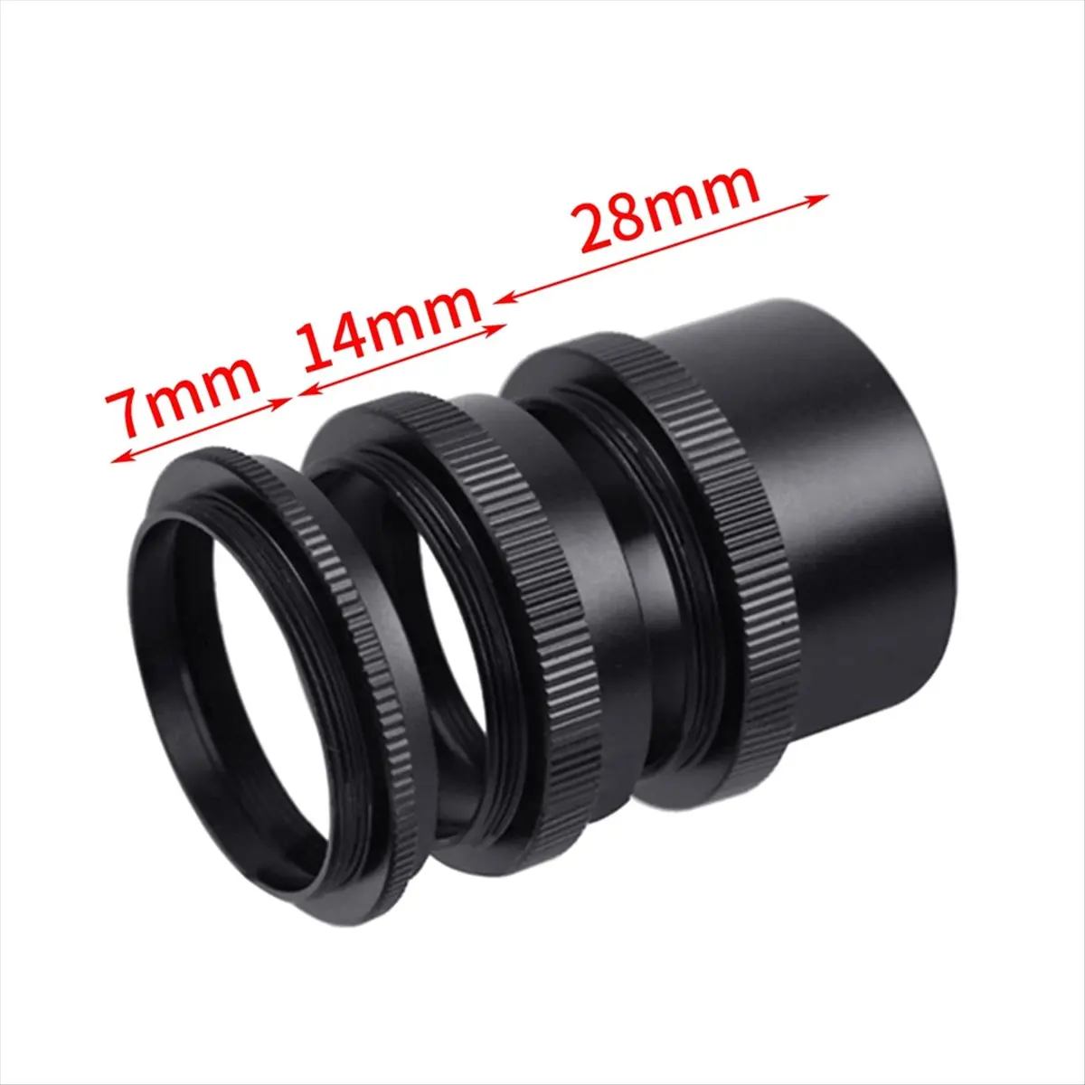 Tubos de extensión Macro A10I, 7mm/14mm/28mm para adaptador de primer plano M42, adaptador de lente de extensión Macro, juego de anillos de tubo