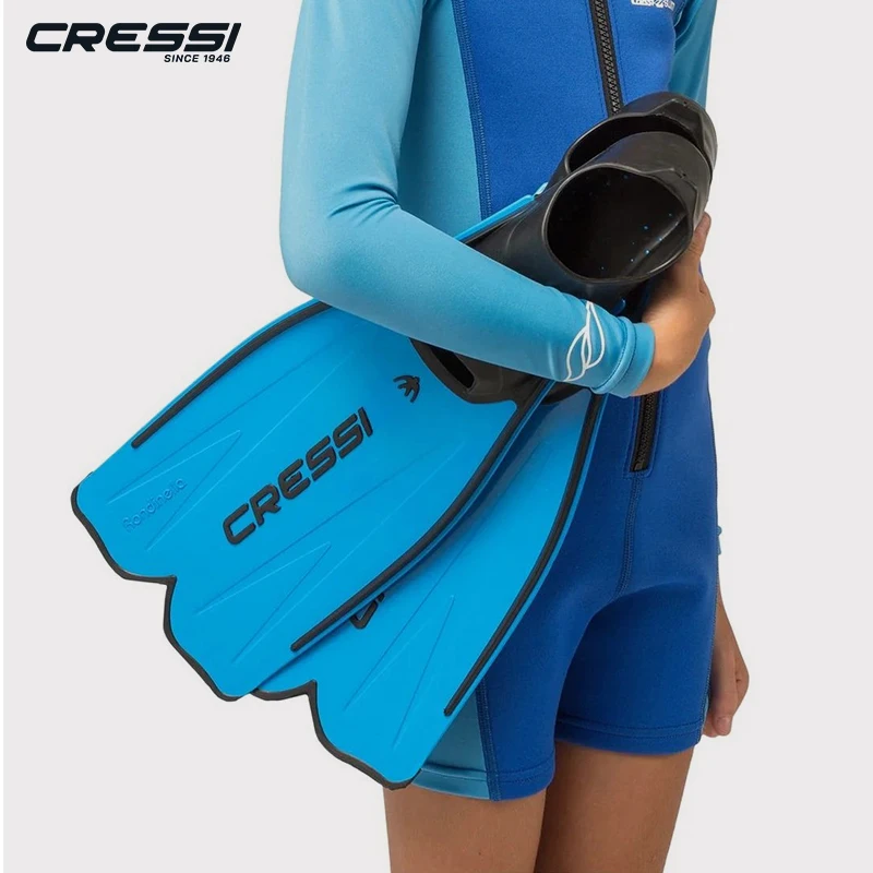 Cressi Rondinella Diving Fins Snorkeling Swimming Flipper Scuba Diving Long Blade Fin for Adults and Kids