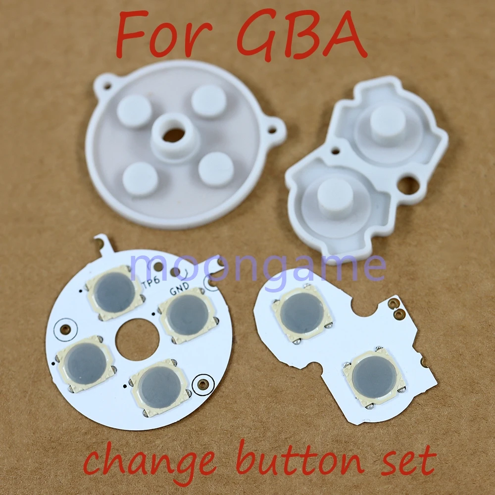 10sets For GBA Conductive Film Button Modify Kits Replacement Membrane Tacktile Clicky Button Pad Mod Set Change For GBA SP