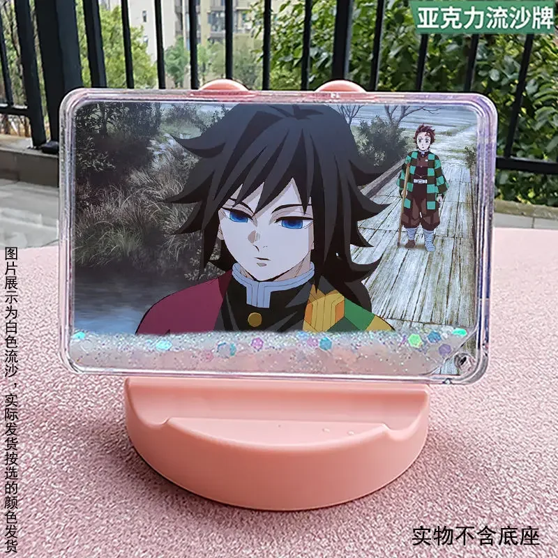 Demon Slayer Giyu Tomioka Tanjiro Kamado Quicksand Acrylic Stand Anime Peripheral Cute Cartoon Desktop Ornaments Kawaii Goods