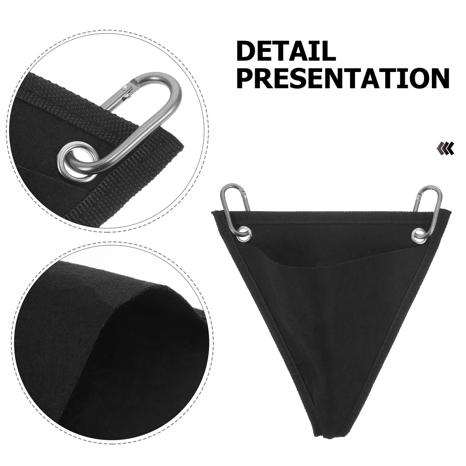 

Wall Hanging Flower Pot Black Planter with Hooks Non Woven Plant Grow Bags for Succulents Nursery Pouch Decor
