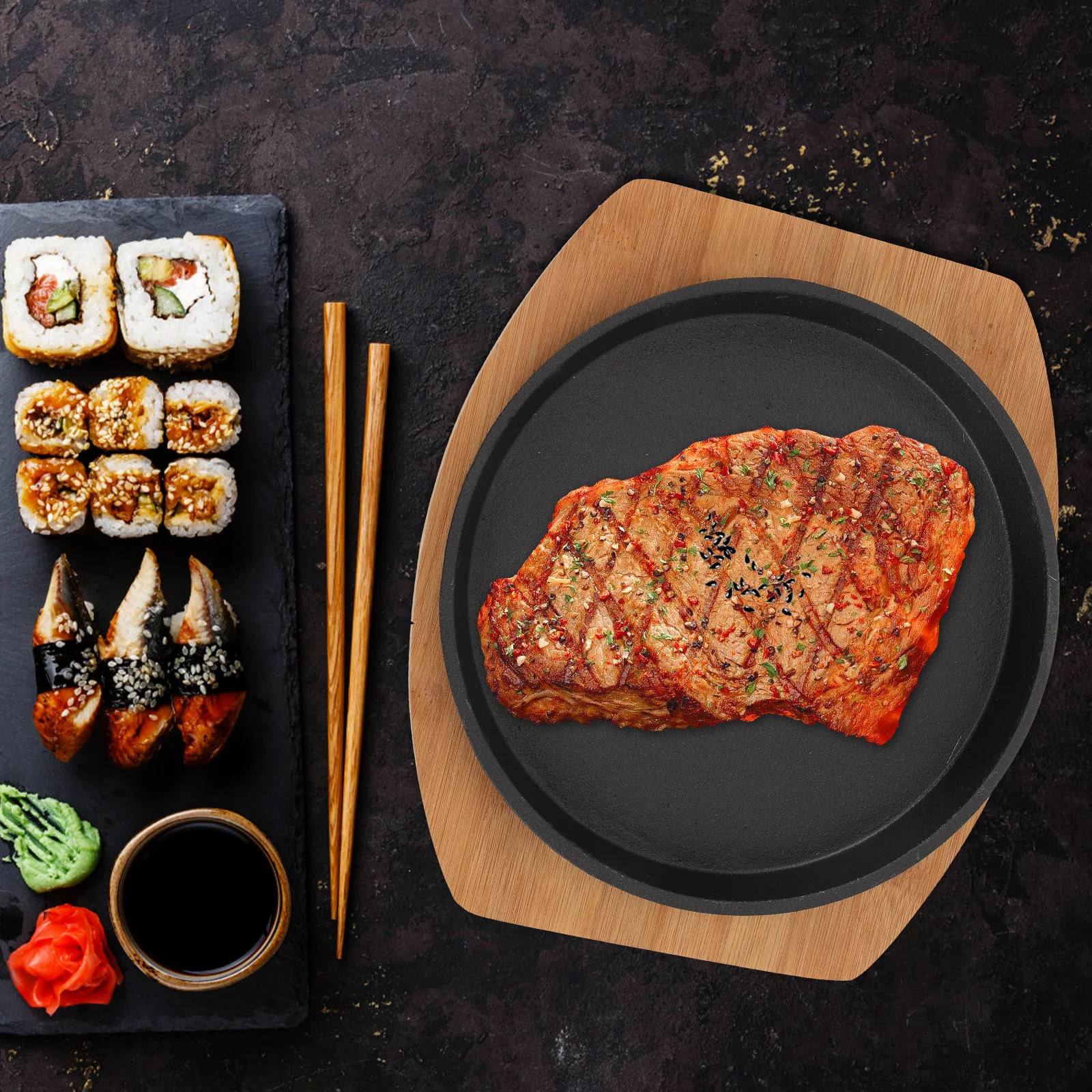 

1 комплект, сковорода для гриля теппаньяки, антипригарная износостойкая уличная сковорода для приготовления барбекю, сковорода для домашнего ресторана