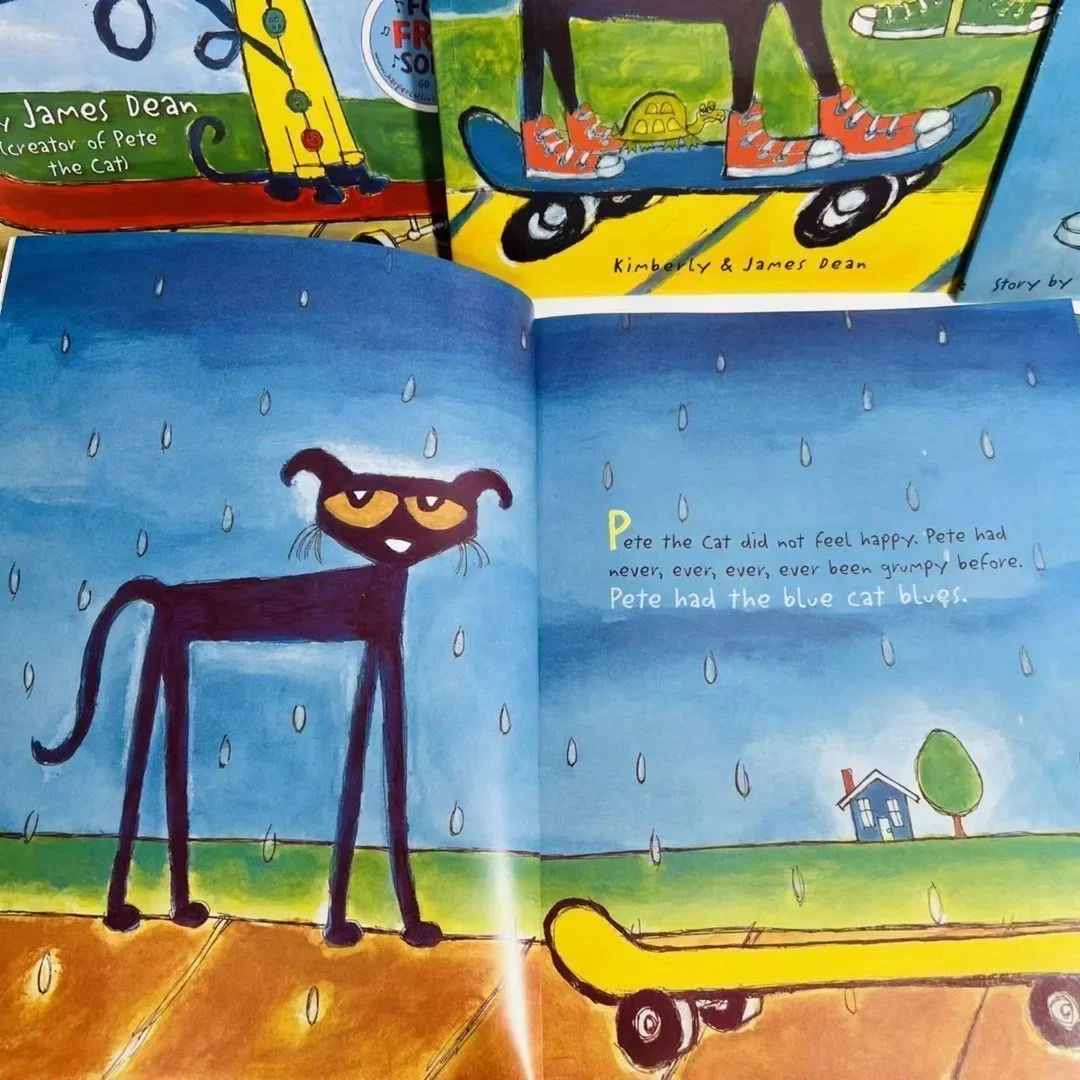 6 Books Pete The Cat Picture Book Children's English Story Book