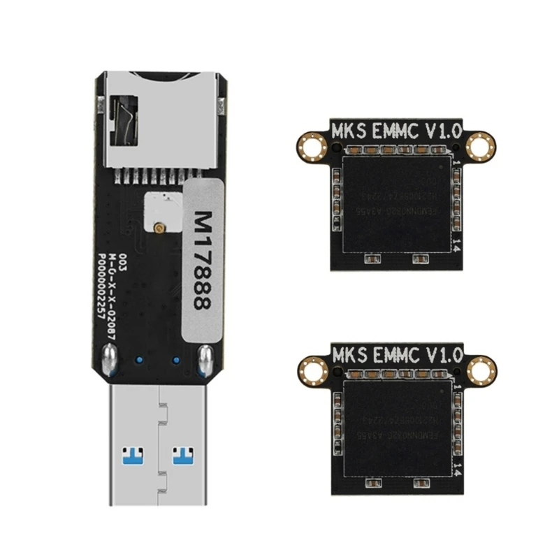 EMMC Adapter 32GB Storage Expansion Card and USB3.0 Card Reader for Efficient Data Management in 3D Printing Devices