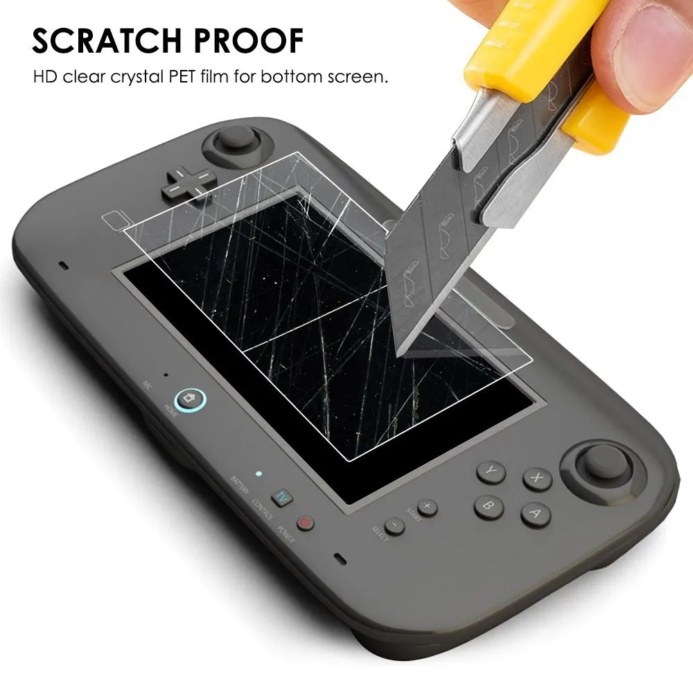 Anti-Glare LCD Skin Clear Protector, Gamepad Cover, Compatível com Wii U, 1 a 4pcs