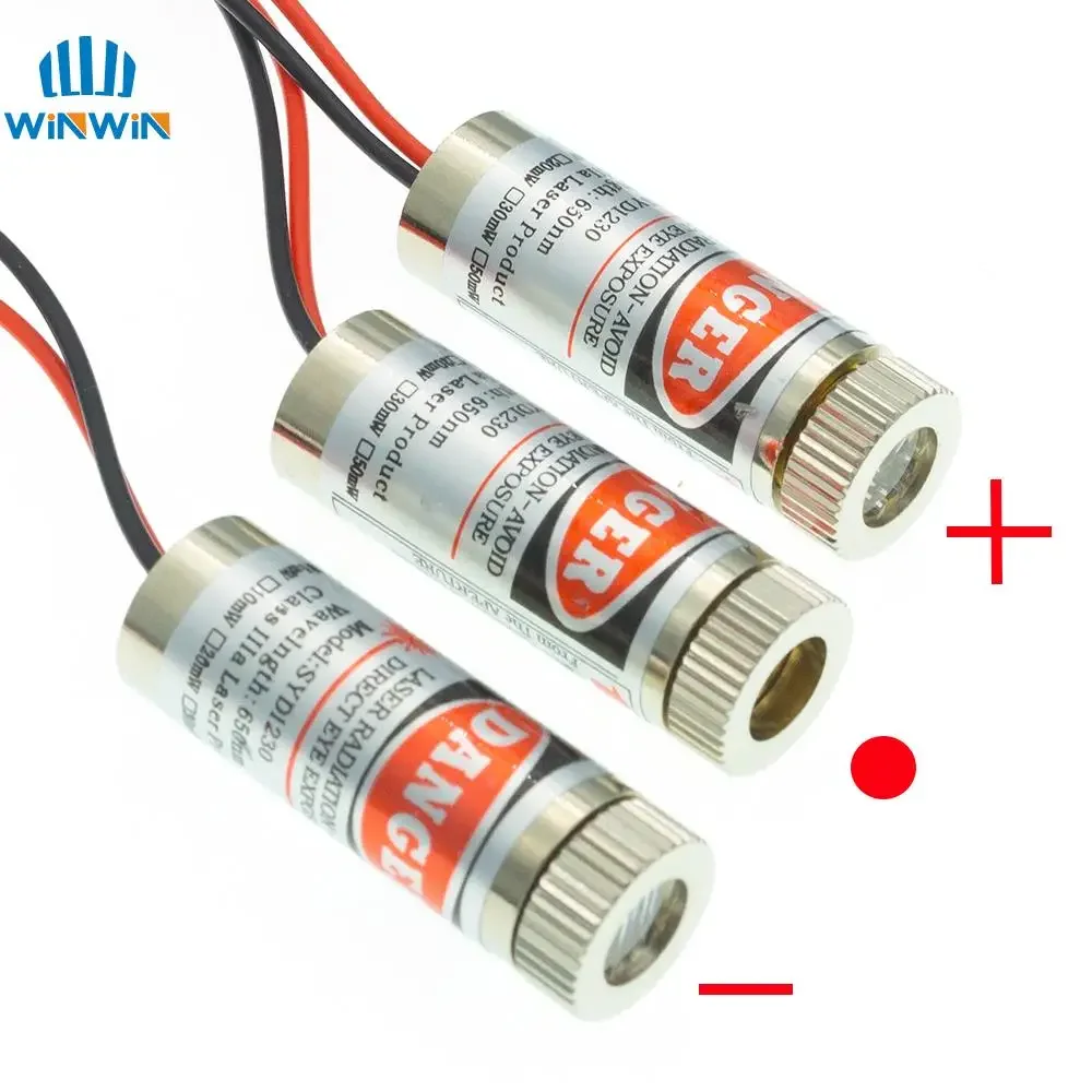 

650nm 5mW Red Point / Line / Cross Laser Module Head Glass Lens Focusable Industrial Class Laser Benchmade knife bugout T track