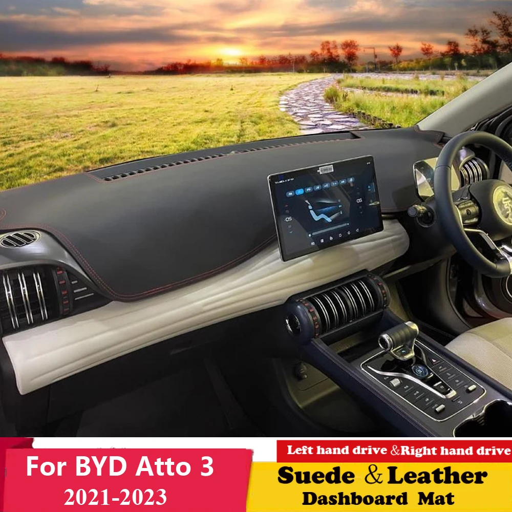 

For BYD Atto 3 2021 2022 2023 Suede Leather Dashmat Dashboard Cover Pad Dash Mat Carpet Sunshade Cushion Cape Accessories