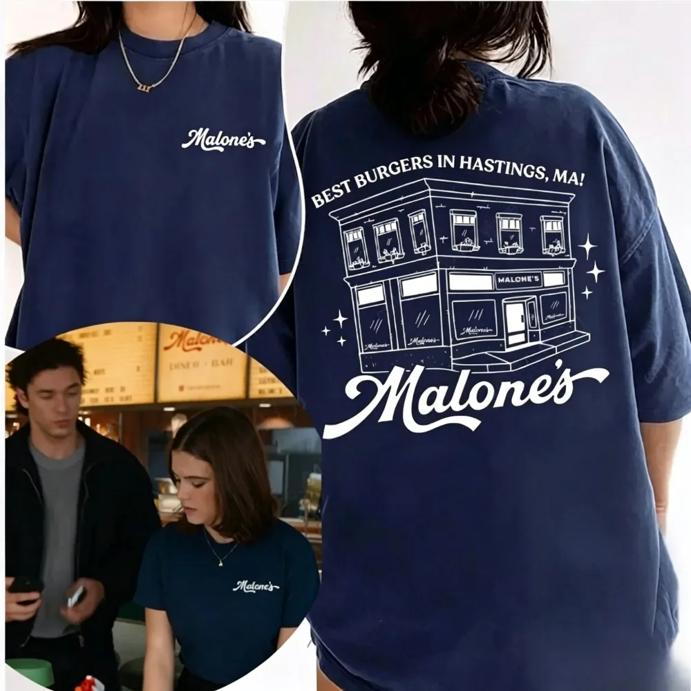 Off Campus Hannah Wells Briar University Hockey T-shirt Malone's Summer Vintage Casual Loose Fashion Outdoor Short Sleeve Unisex