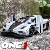 1:24 ONE-1 Miniature Toys Cars Alloy Diecast Models Pull Back Vehicles 4 Doors Opened Sports Car Toddler Toys For Kids Gifts