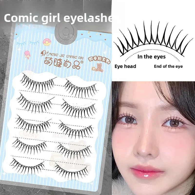 

Korean U-shaped Individual False Eyelashes Lash Extension Natural Comic Eye Lash Clusters Makeup Reusable Lashes Wholesale