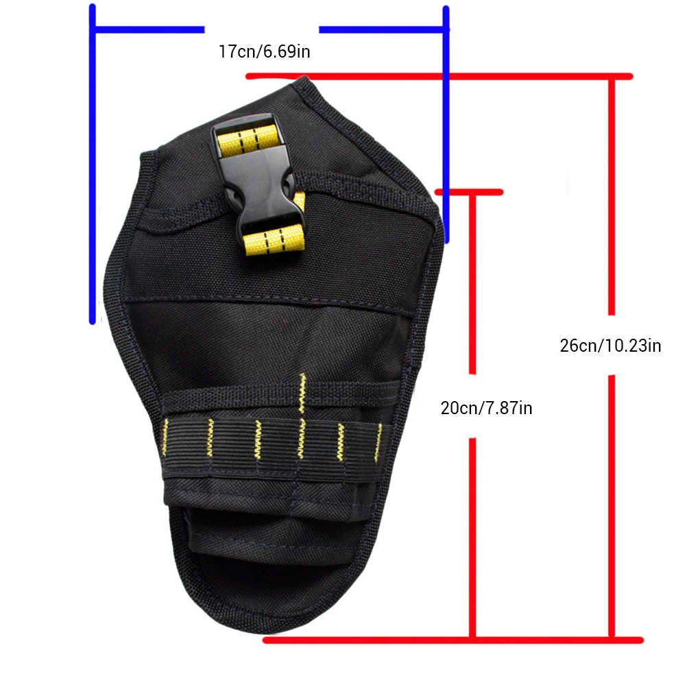 Funda de tela Oxford 900D de alta resistencia para taladro, cinturón de herramientas, soporte para Broca, bolsa de cintura colgante, bolsas de almacenamiento para herramientas de taladro