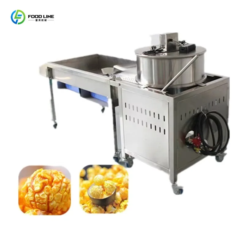 Customized Caramel Popcorn Maker Multifunctional Hot Air Corn Puff Snack Food Making Machine