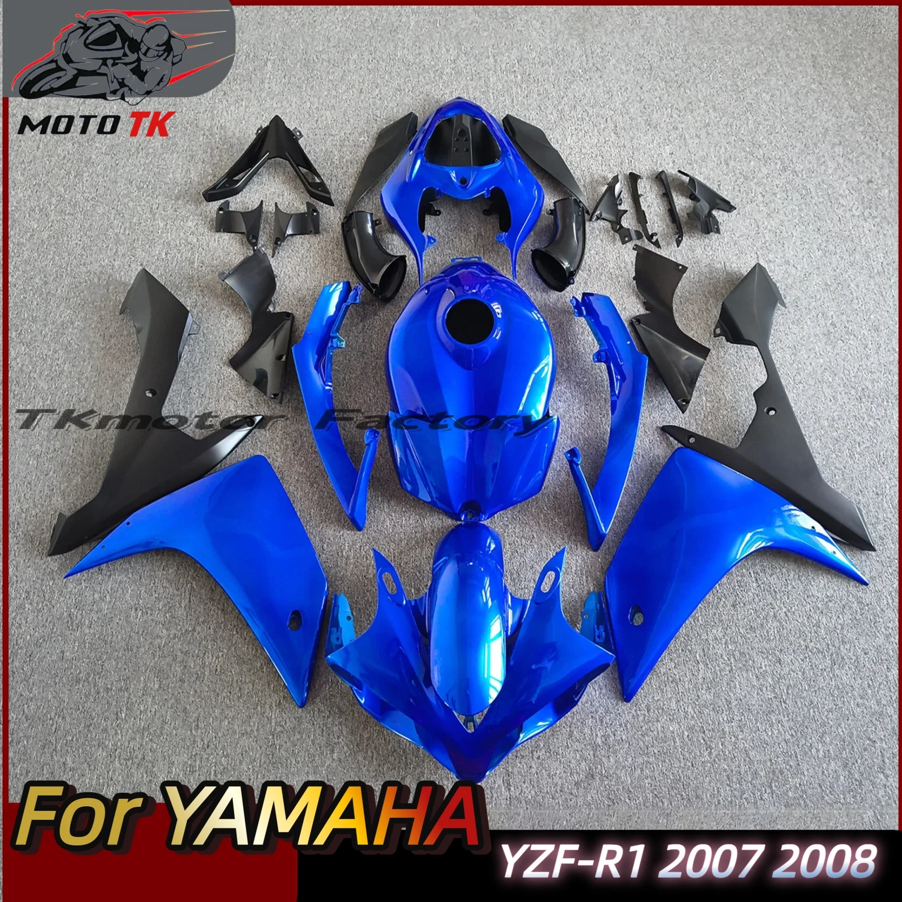 

The hot NEW ABS For YAMAHA YZFR1 2007 Plastic Fairings YZF R1 2007 - 2008 Black Fairing YZF-R1 07 08 Fairings