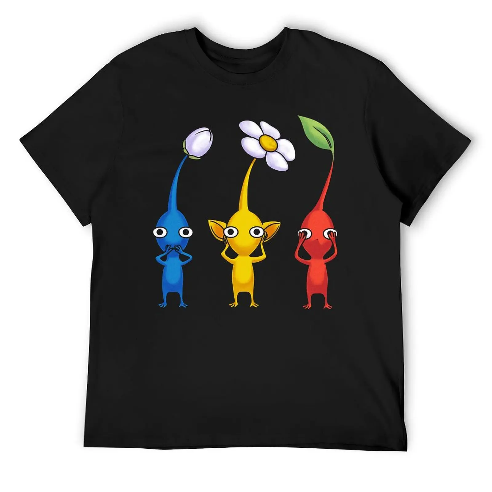 Three Wise Pikmin For Sale T-shirt Fresh Campaign  Funny Novelty T-shirts Vintage Aactivity Competition USA Size