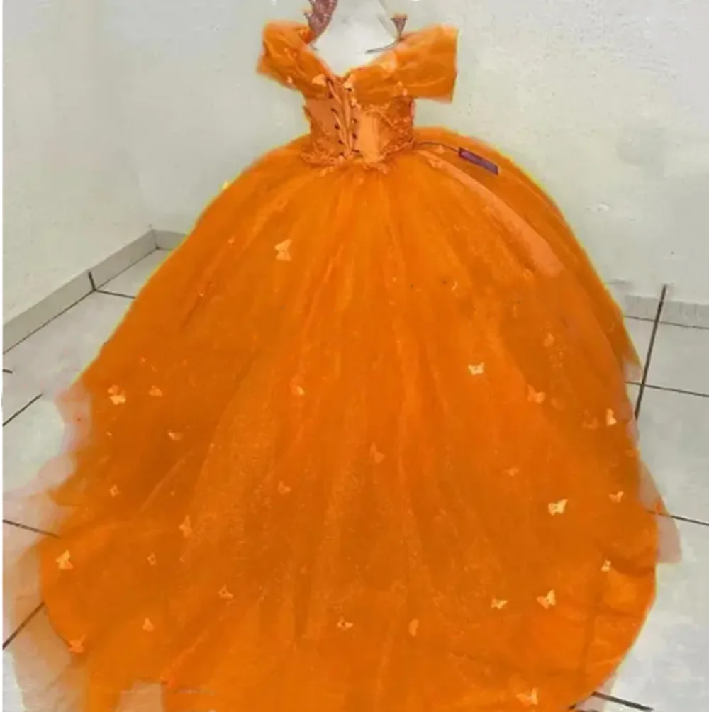 

Yellow Flower Girl Dress A-Line Shiny Appliques Off Shoulder Sequined Tulle Dresses Girls Lovely First Communion Birthday Gowns