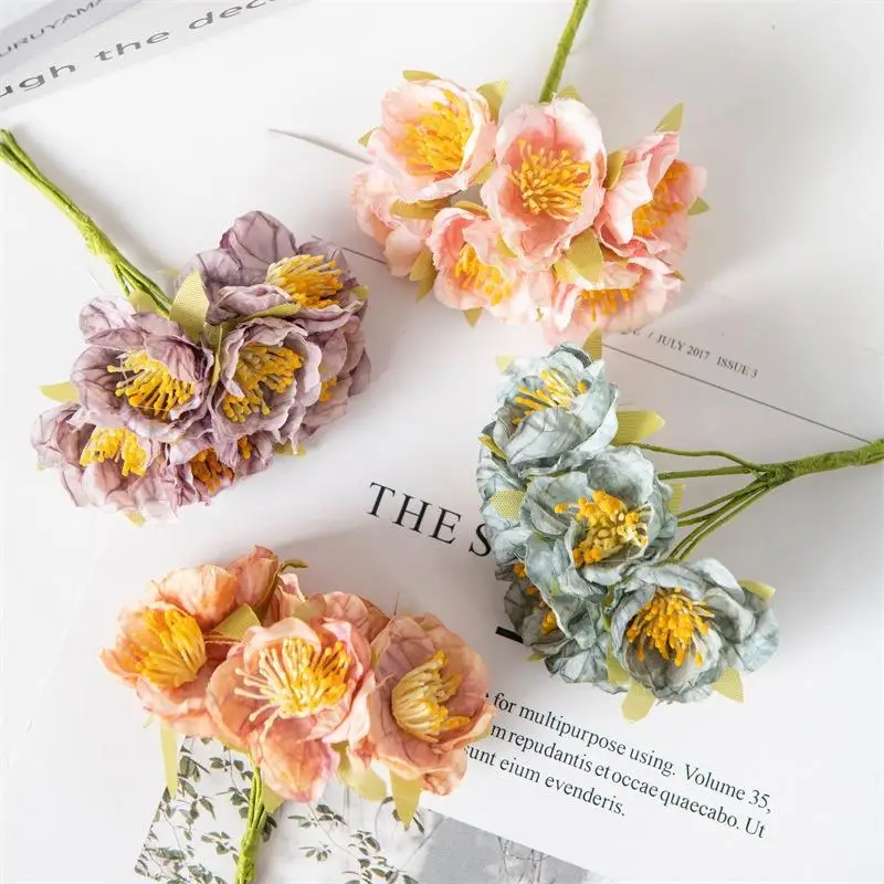 Künstliche Blumen für die Heimdekoration, Seidenblüten, Pflaumenblüten, Festdekoration, Blumenkränze, Hochzeits- und Feiertagszubehör, Geschenk – Detail 2