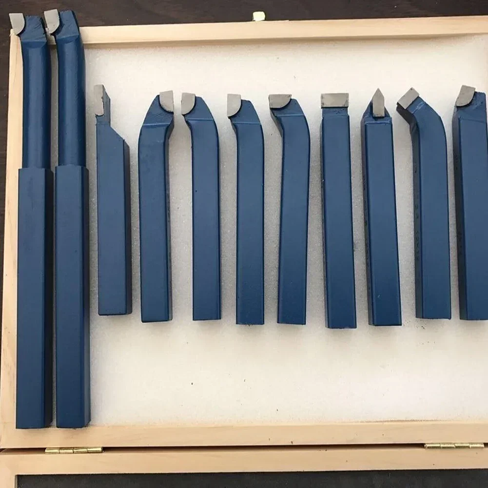 11PCS Carbide Lathe Boring Cutter Metal Internal Turning Tool Copying Small Hole 10mm 12mm Tipped Cutting Tool Bit Set