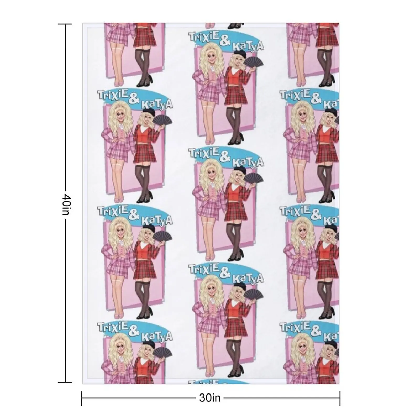 Katya Zamolodchikova Merch Trixie _ Katya Überwurfdecke, weiche große Bettdecken, modische karierte Decken