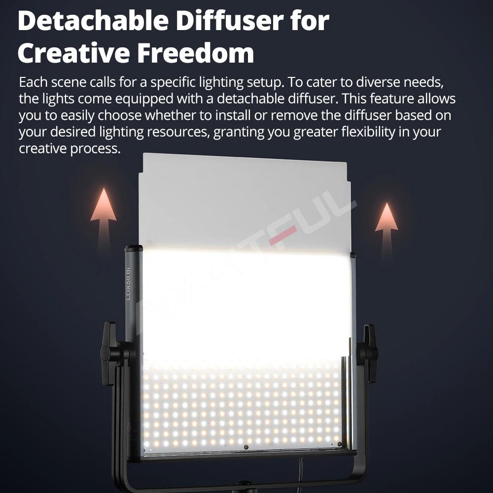 GODOX LDX50 LDX100 RGB Full Color Fill Light Bi-Color LED Video Light Panel Support App Control for Live Video Photography
