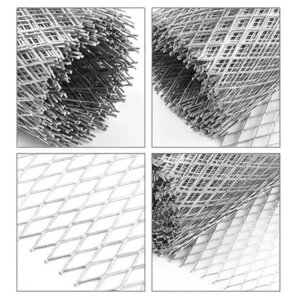 Rainwater Permeable Aluminum Gutter Guard Screen for Debris Control on For Roof Drainage 12.7x600cm Silver Metallic