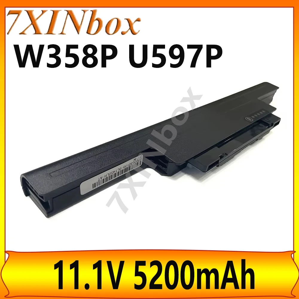 7XINBOX W358P U597P 11.1V 5200mAh Laptop Battery For Dell Studio 1450 1457 1458 N998P N996P W365P 0U600P 0W360P Series