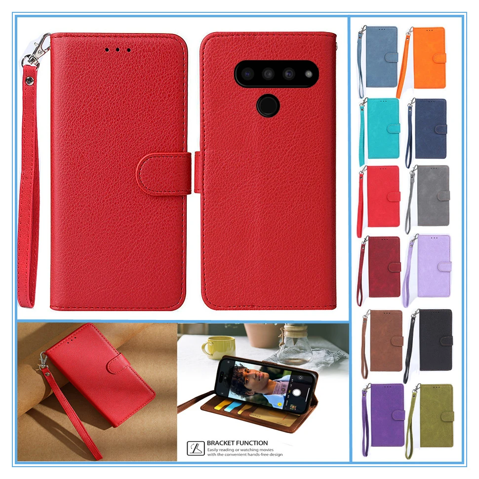 ل LG V50 ThinQ حافظة جلدية فليب كوكه eتوي LG V50S ThinQ غطاء LGV50 LGV50S V 50s V50 s 5G غطاء محفظة Funda Book Holster