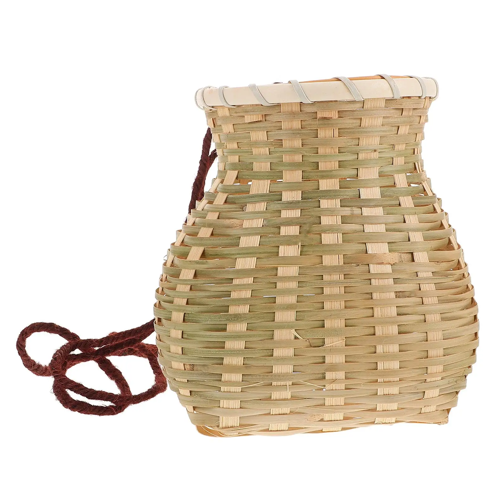 

Bamboo Weaving Children Back Basket Cute Picnic Shelf Storage Kids Hand Woven Dance Backpack Mini Lightweight Portable Breathing