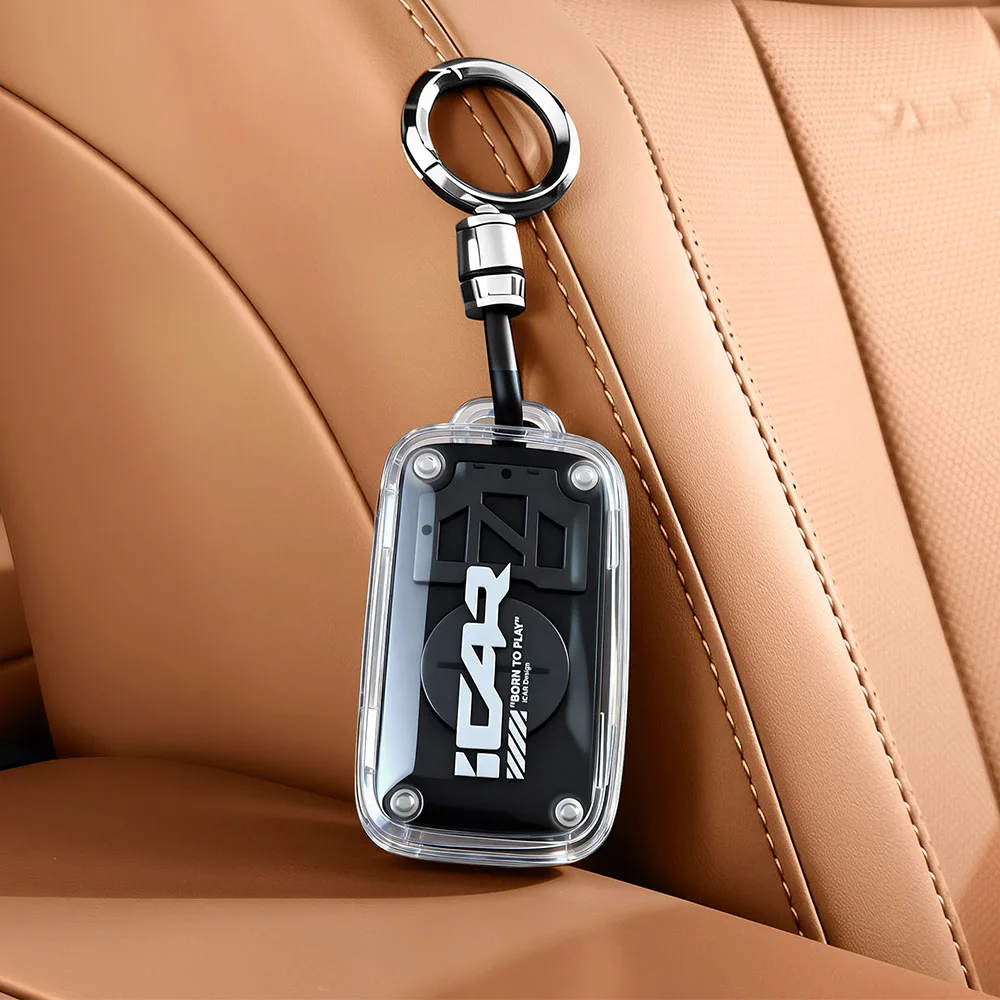 

Transparent Key Protective Case Automotive Modification Parts For Chery iCAR V27 TPU Key Protection Cover Scratch-resistant