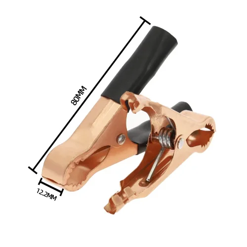 50A 80 มม.จระเข้รถยนต์รถจักรยานยนต์ Caravan แบตเตอรี่ทดสอบ D ฉนวนกันความร้อนคลิปสีแดง + สีดํา