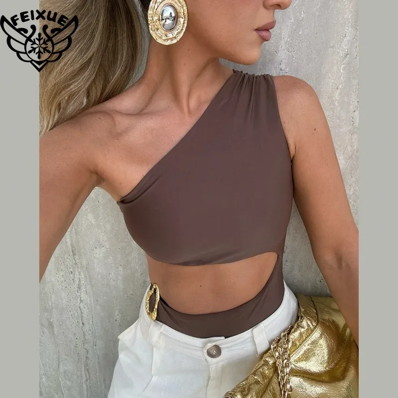 One Shoulder 2025 Sexy Women One Piece Swimsuit Female Swimwear Biquini High Waist Monokini Swimming Suit Bathing Suit Beachwear