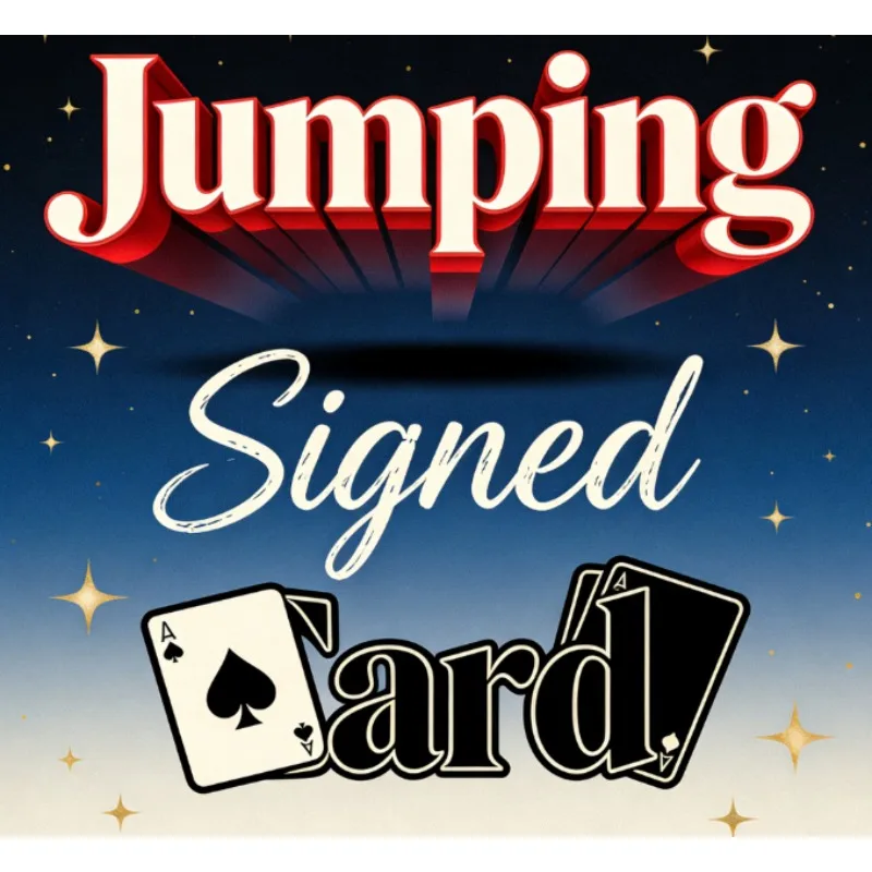 

Jumping Signed Card Magic Trick Visual Card to Top Close-Up Illusion Mentalism Magician Classic Magia Funny Game