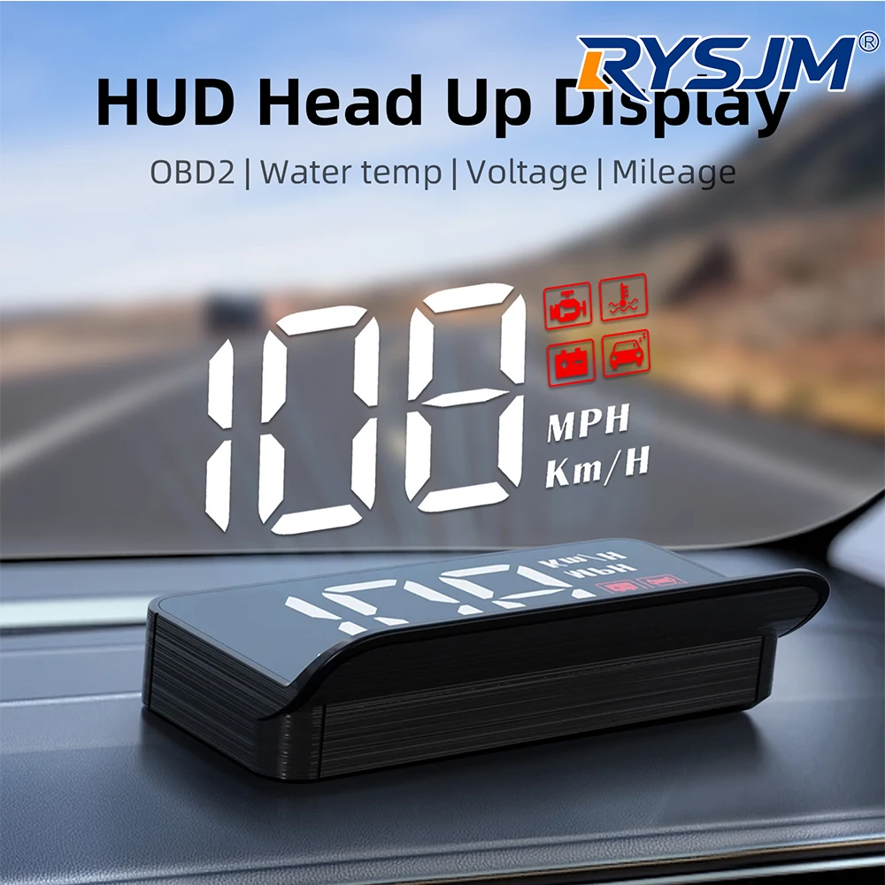 Display HUD OBD2 M3, Computador de Bordo, Head-up Display para Carro, Projeção de Fonte Grande no Para-brisa, E-OBD e GPS, Compatível com Todos os Carros M1